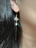 Snowdrop Thread Through Earrings