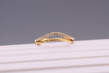 Double Layered V Rhinestone Ring