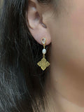 Gold Pearl Earrings