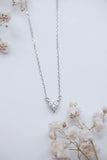 Dainty Heart Solitaire Necklace