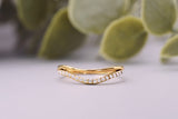 Double Layered V Rhinestone Ring