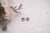 6mm Bubbly Snail Heart Stud - Gold, Rose gold, Silver