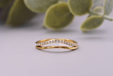 Double Layered V Rhinestone Ring