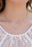 Dainty Bezel Solitaire Necklace - 14K Gold Filled