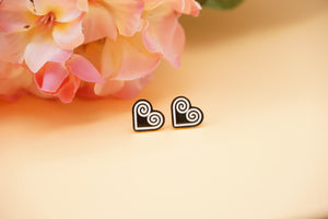 Heart Snail Studs