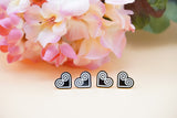 Heart Snail Studs