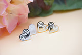 Heart Snail Studs