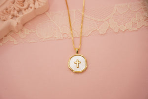 Seashell Cross Necklace