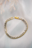 Round Tennis Bracelet- Gold