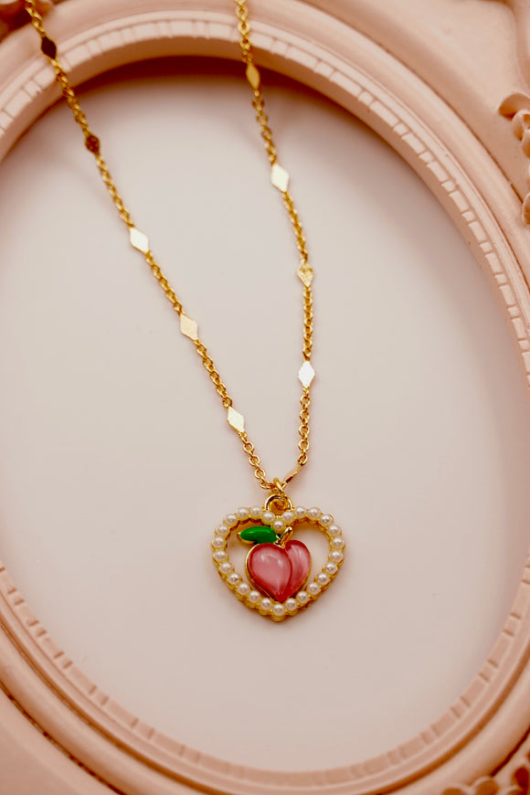 Peach Blossom Necklace- Pink