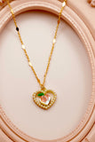 Holographic Peach Necklace