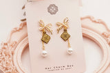 Pearly Bow Earrings