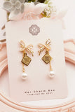 Pearly Bow Earrings