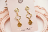 Stream Clover Earrings- Silver/Gold