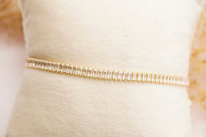 3mm Baguette CZ Tennis Bracelet