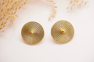 Textured Round Earring Studs