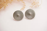 Textured Round Earring Studs