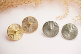 Textured Round Earring Studs