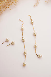 Pearl Dangle Jacket Earrings