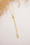 Dimond Gold Heart Rosary Necklace