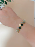 Lucky Charm Jade Bracelet Set - Gold