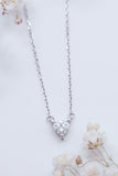 Dainty Heart Solitaire Necklace