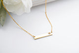 Hollow Heart Bar Necklace