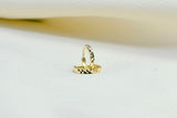 Diamond Cut 14K Gold Huggies