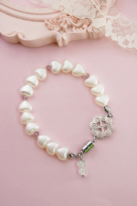 Pearl Heart Bracelet - Gold/Silver