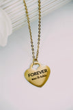 Forever Mus/Moog ib txhis Necklace - Gold/Silver