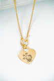 Kawaii Snail Heart Necklace