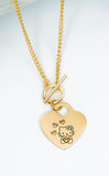 Kawaii Snail Heart Necklace