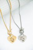 Kawaii Snail Heart Necklace