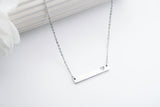 Hollow Heart Bar Necklace