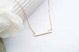 Hollow Heart Bar Necklace