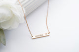 Hollow Heart Bar Necklace