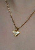 Mother of Pearl Heart Necklace